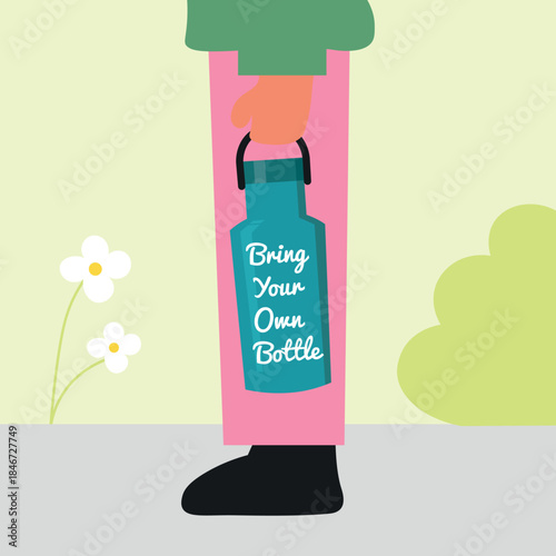 Bringing your own drink bottle for environmental conservation