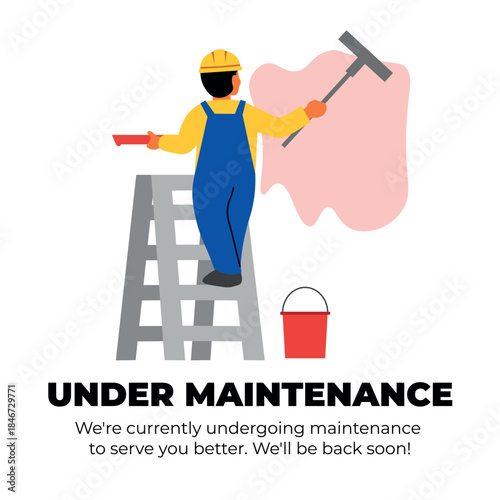 Under maintenance background page template