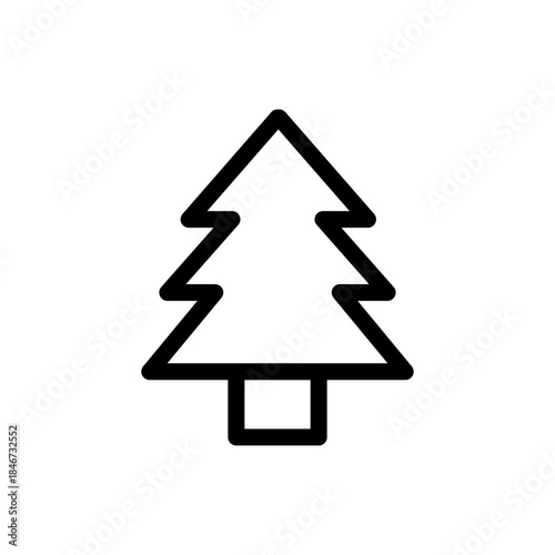 Simple Christmas Pine Tree Icon
