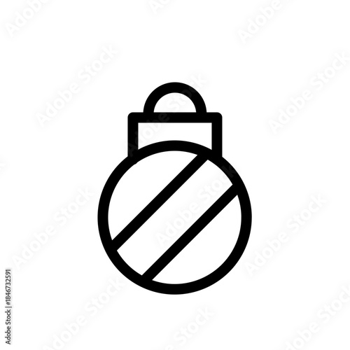Striped Christmas Bauble Decoration Icon