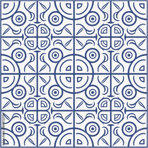 Seamless pattern trend design on a crisp white background