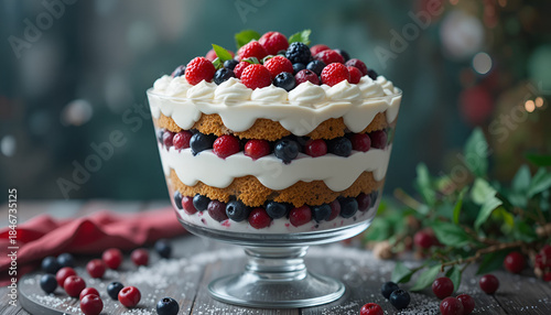 ice cream with berries