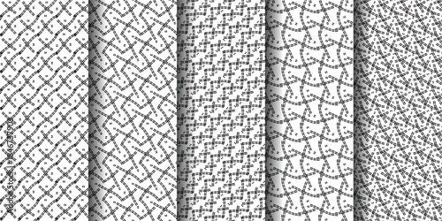 A collection of intricate black and white patterns, ideal for creative designs and backgrounds.