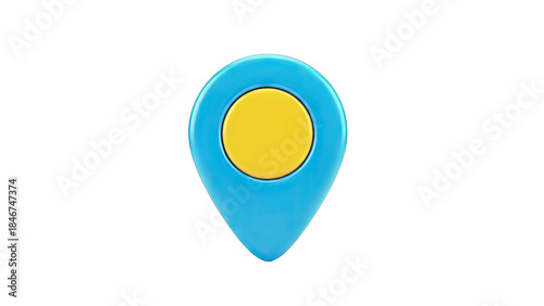Free Download 3D Location Pin Icon on White Background - GFXLoad