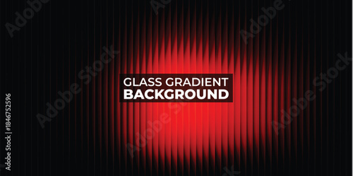 Abstract Dark Red Glass Gradient Background with Vertical Reeded Texture