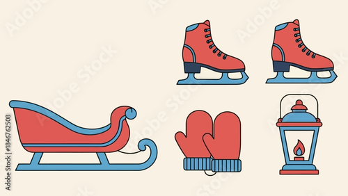 Collection of winter and holiday items