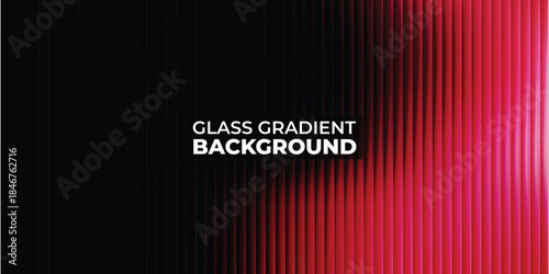 Abstract Dark Background with Pink Vertical Light Lines and Glass Gradient Effect