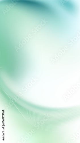 Gentle Green and White Serene Fluid Abstract