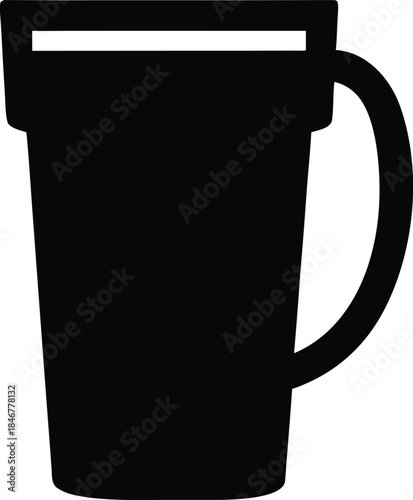 parade drink mug line art vector illustration on transparent background