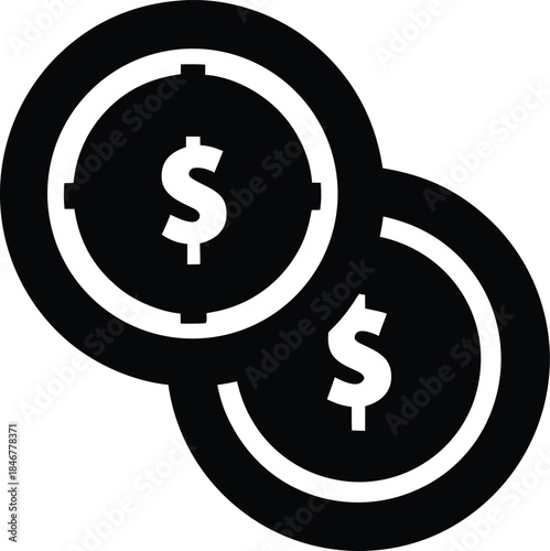 parade money coin line art vector illustration on transparent background