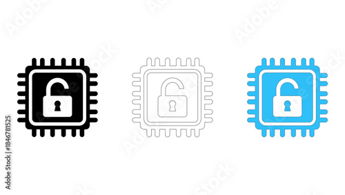 Unlocked processor symbol for enhanced performance tuning and cpu overclocking capabilities