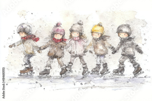 Christmas watercolor illust...