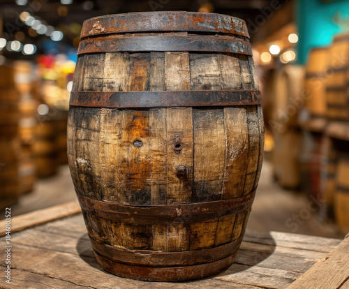 Oak barrel for aging cheese