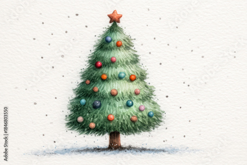 pencil drawing of a Christm...