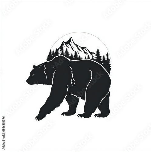 Surprizing Polar bear silho...