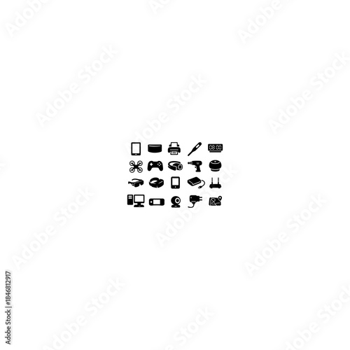Icons of various small and large gadgets 