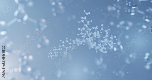 Anidulafungin rotating 3D model of antifungal, seamless looped video
