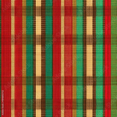 Vibrant Multicolored Tartan Plaid Pattern Textile Background Design.