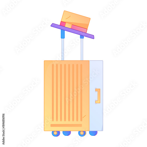 Global Travel Vacation Exploring World Culture Gradient Flat Vector Illustration Booking Planning Asset
