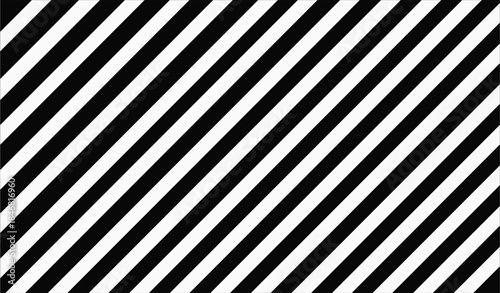 Diagonal black and white stripes pattern background