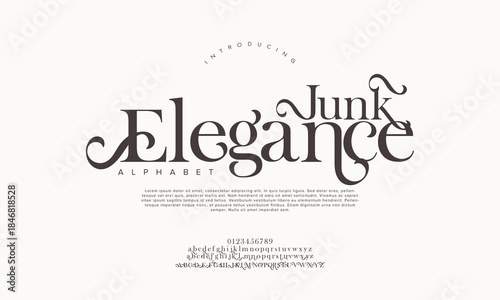 Elegance typography beauty fashion elegant minimalist serif italic fonts decorative wedding vintage retro logos. Minimal luxury font alphabet logo. Vector illustration