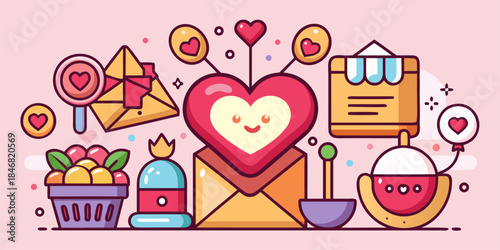 Make an interesting sentence about this image as a reference for selling images online with a Valentine's Day theme.