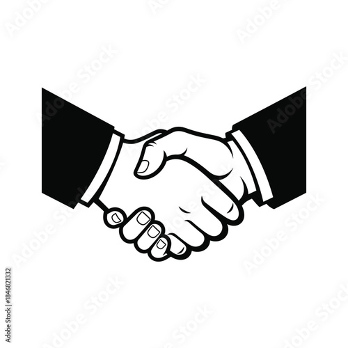 Handshake between two people in business attire