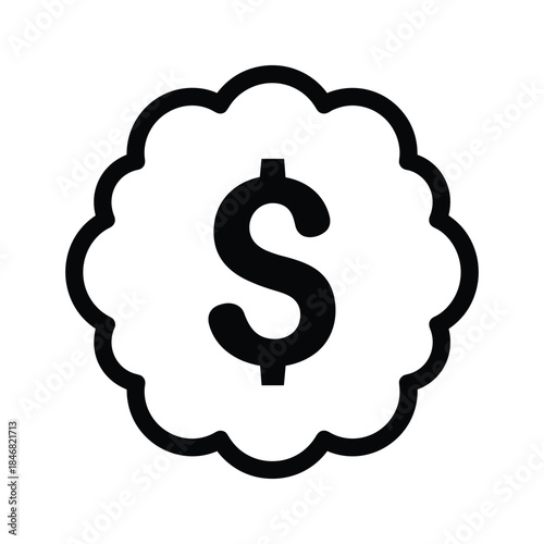 Dollar sign inside a thought bubble