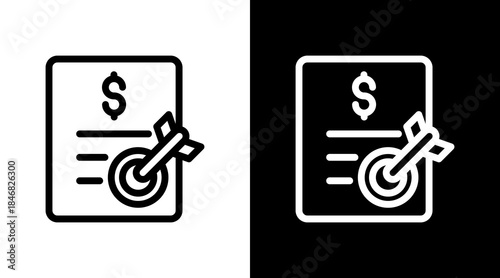 Budget Goals Icon For Design Elements