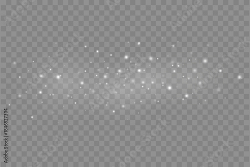 Soft Horizontal Light Sparkles and Glowing Particles Vector