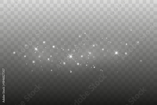 Magical Light Dust and Sparkling Particles Overlay, Vector