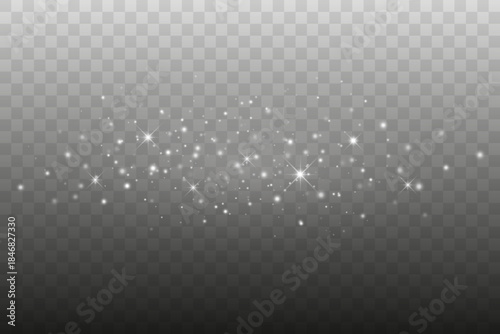Abstract Light Sparkles and Glowing Particles Vector Background