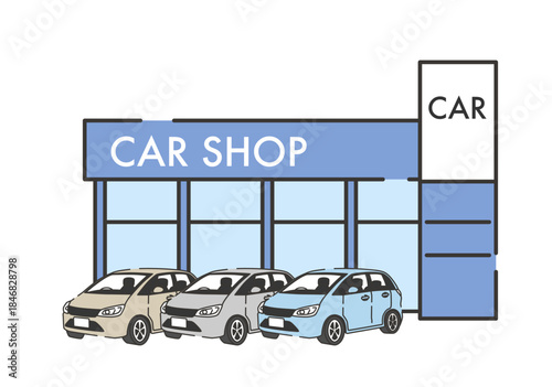 自動車販売店の外観イメージ