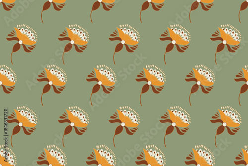 Seamless vintage pastel floral pattern featuring soft perfect for textiles, fabric prints, wallpapers, packaging, fashion designs, and creative backgrounds requiring a gentle, classic floral style.