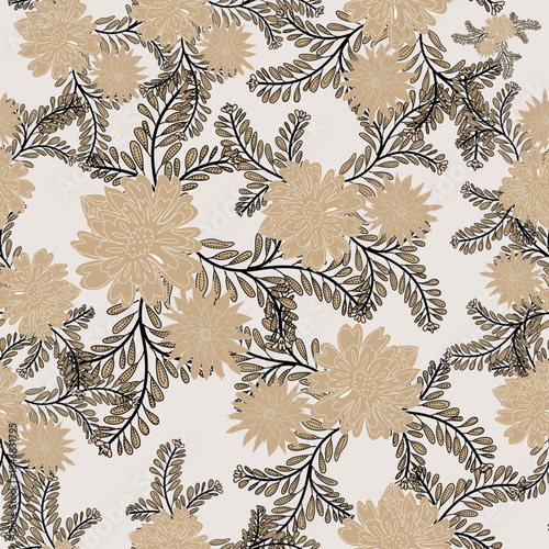  Seamless vintage pastel floral pattern featuring soft perfect for textiles, fabric prints, wallpapers, packaging, fashion designs, and creative backgrounds requiring a gentle, classic floral style.