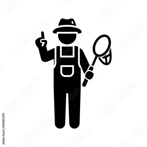 Police Officer Silhouette with Stop Sign – Law Enforcement Control Vector