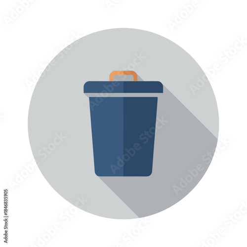 Isolated 3d vector illustration of a metal trash can and recycle bin icon symbol on a white background for garbage waste and delete button container signs