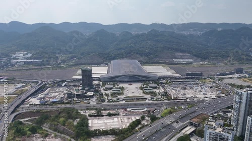 Chongqing West High-Speed Railway Station Aerial View