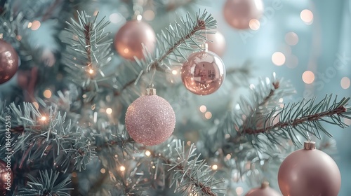 Christmas tree pastel tones 