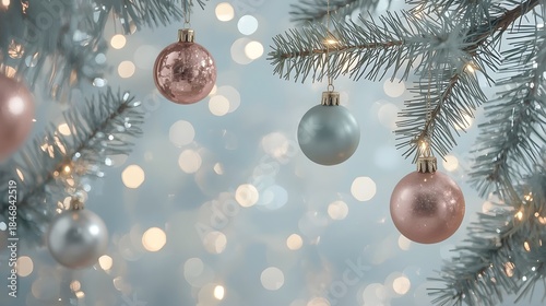 Christmas tree pastel tones 