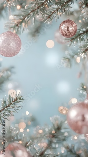 Christmas tree pastel tones 