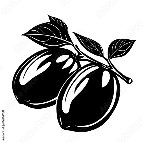 Freshly Picked Jujubes | Clean, isolated vector art for creative projects.