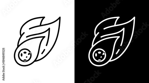 Comet Tail Icon For Design Elements