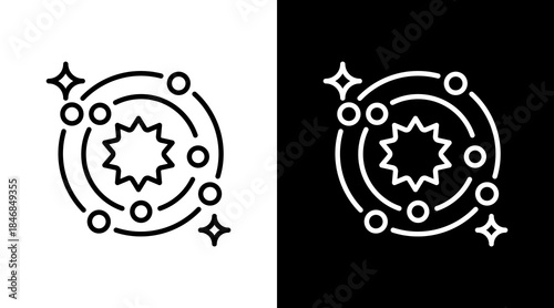 Solar Orbit Icon For Design Elements