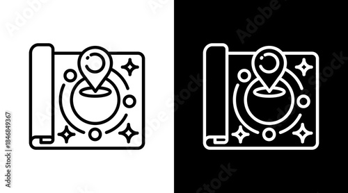 Galactic Map Icon For Design Elements