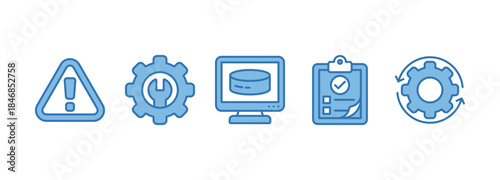 Disaster recovery banner web icon vector illustration concept for technology infrastructure with an icon of the incident, procedures, database, server, computer, plan, and recovery data system
