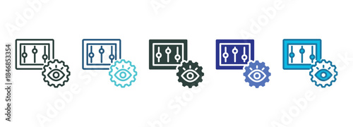 Visual Management Icon Set Multiple Style Of