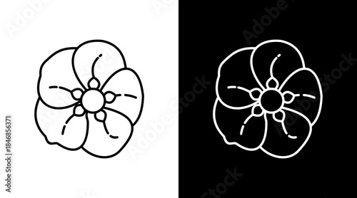 Rock Rose Icon For Design Elements