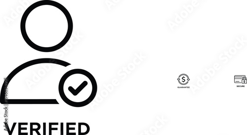 Verified user icon with checkmark symbol