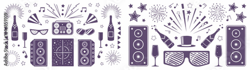 Abstract background of people and letters, featuring a black digital mobile phone with keypad, display, and wireless communication technology